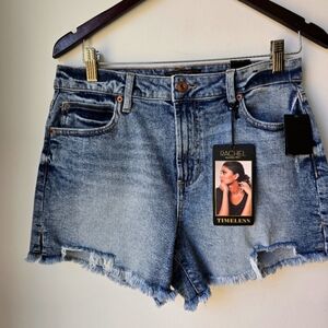 Rachel Rachel Roy High Rise Distressed Jean Denim Shorts Size 10 M